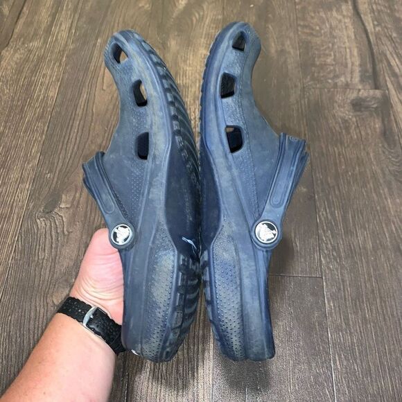 Crocs navy blue rubber ortho arch support washable nursing clogs - Picture 3 of 4